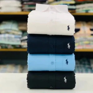 RL Polo Men's Plain Shirt Combo - Pack of 4 | Premium Cotton | Casual & Formal Wear