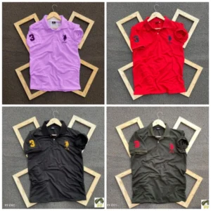 Polo Men's Plain T- Shirt Combo - Pack of 4 | Premium Cotton | Casual Wea