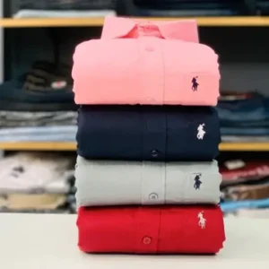 RL Polo Men's Plain Shirt Combo - Pack of 4 | Premium Cotton | Casual & Formal Wear