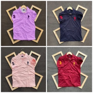 Polo Men's Plain T- Shirt Combo - Pack of 4 | Premium Cotton | Casual Wea