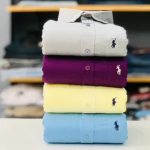 RL Polo Men's Plain Shirt Combo - Pack of 4 | Premium Cotton | Casual & Formal Wear