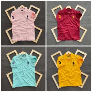 Polo Men's Plain T- Shirt Combo - Pack of 4 | Premium Cotton | Casual Wea