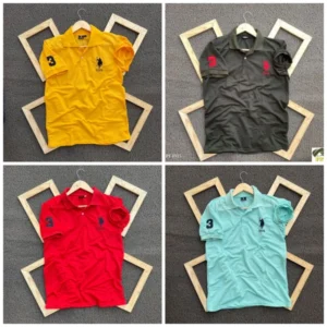 Polo Men's Plain T- Shirt Combo - Pack of 4 | Premium Cotton | Casual Wea