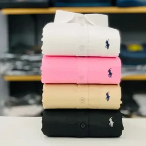 RL Polo Men's Plain Shirt Combo - Pack of 4 | Premium Cotton | Casual & Formal Wear