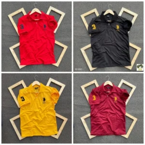 Polo Men's Plain T- Shirt Combo - Pack of 4 | Premium Cotton | Casual Wea