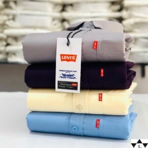 Levies Men's Plain Shirt Combo - Pack of 4 | Premium Cotton | Casual & Formal Wear