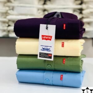Levies Men's Plain Shirt Combo - Pack of 4 | Premium Cotton | Casual & Formal Wear