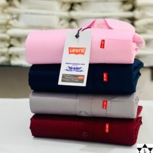 Levies Men's Plain Shirt Combo - Pack of 4 | Premium Cotton | Casual & Formal Wear