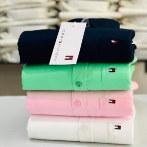 Tommy Men's Plain Shirt Combo - Pack of 4 | Premium Cotton | Casual & Formal Wear