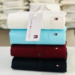 Tommy Men's Plain Shirt Combo - Pack of 4 | Premium Cotton | Casual & Formal Wear