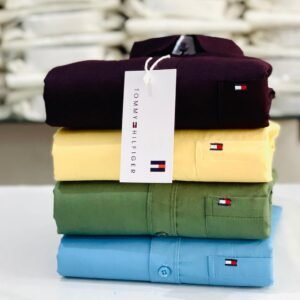 Tommy Men's Plain Shirt Combo - Pack of 4 | Premium Cotton | Casual & Formal Wear