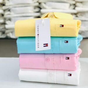 Tommy Men's Plain Shirt Combo - Pack of 4 | Premium Cotton | Casual & Formal Wear