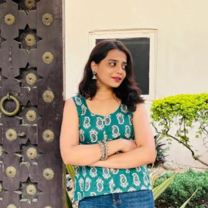 Emerald Paisley Button Down Top