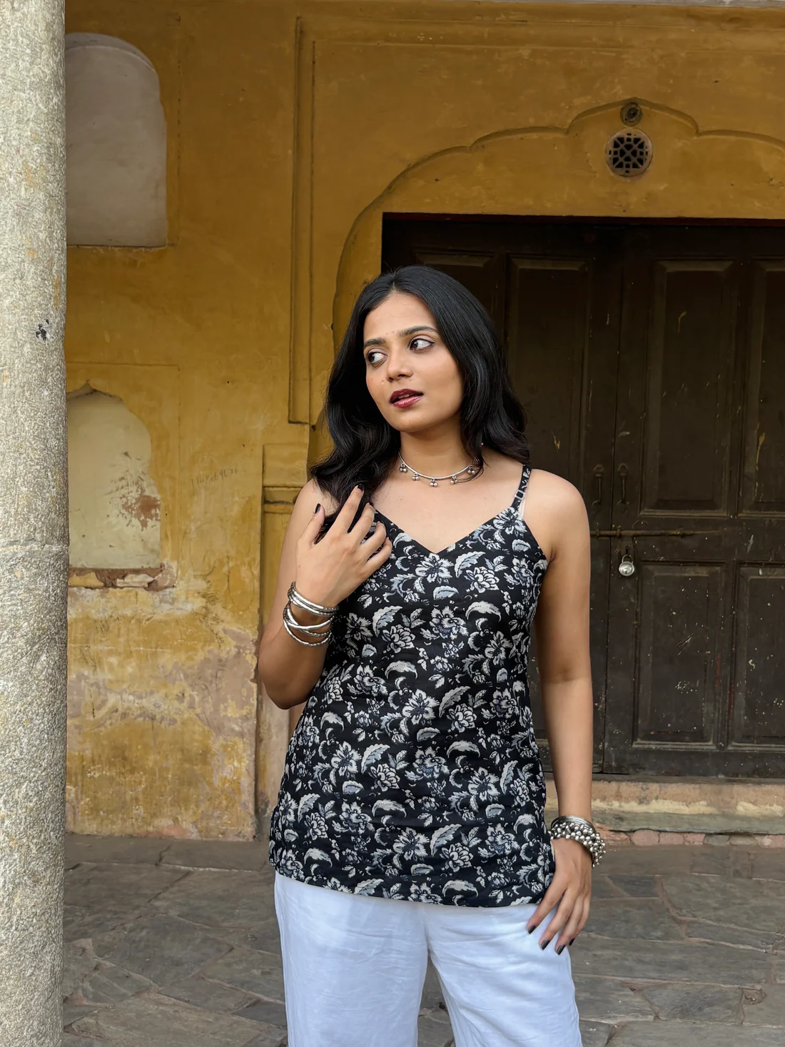 Kalmaya - V neck Strap Kurti - Image 2