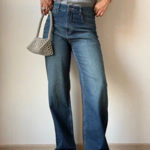 Aged Rust Blue Loose Straight Fit Jeans