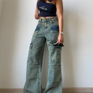 Dirty Fade Out Wash Cargo Denims