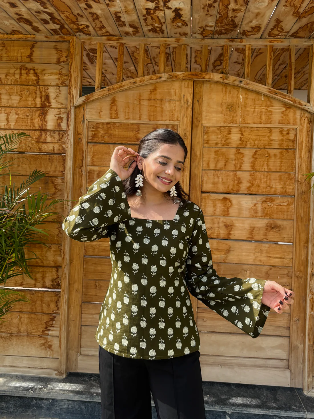 Vrinda - Square neck Kurti